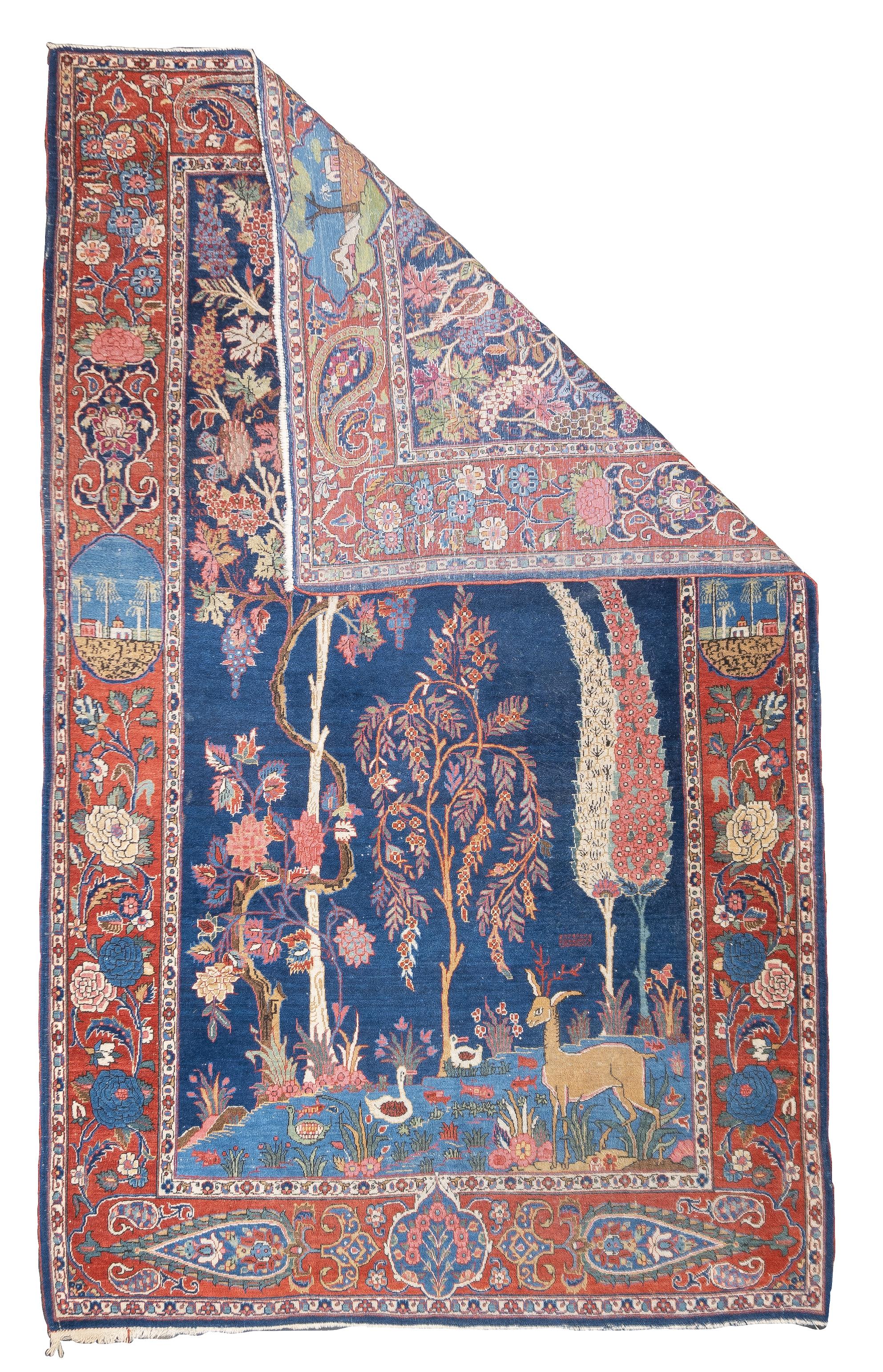 Feiner persischer Kashan-Teppich 4'4