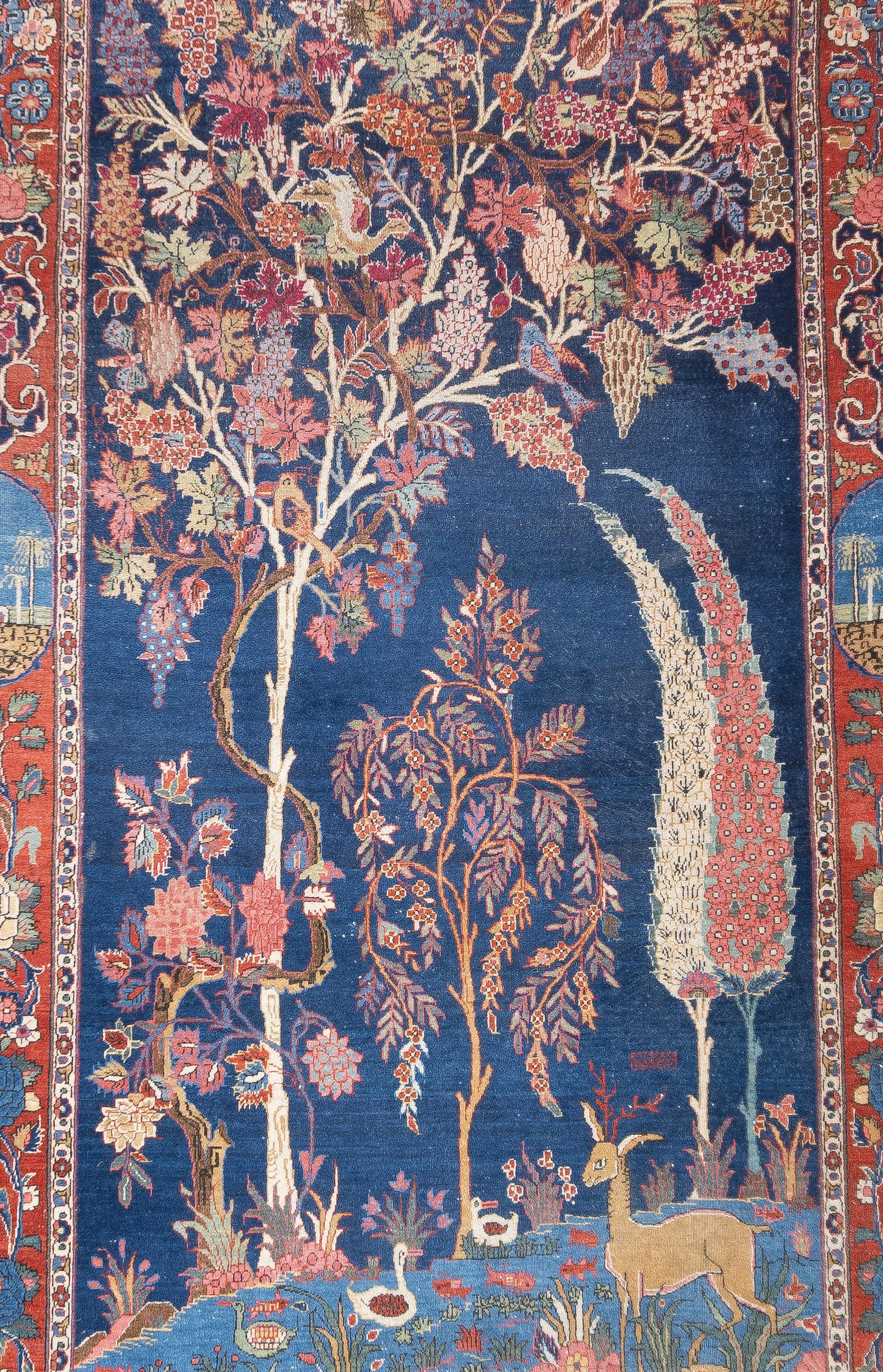 Feiner persischer Kashan-Teppich 4'4