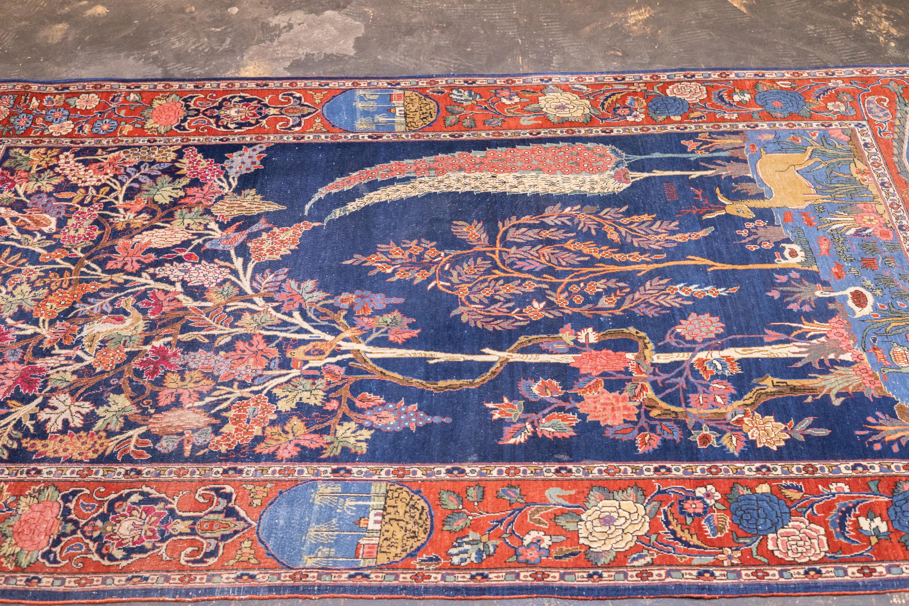 Feiner persischer Kashan-Teppich 4'4