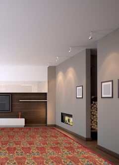 Hand-Knotted Persian Wool, Red Lahore Carpet, 10’ x 14’