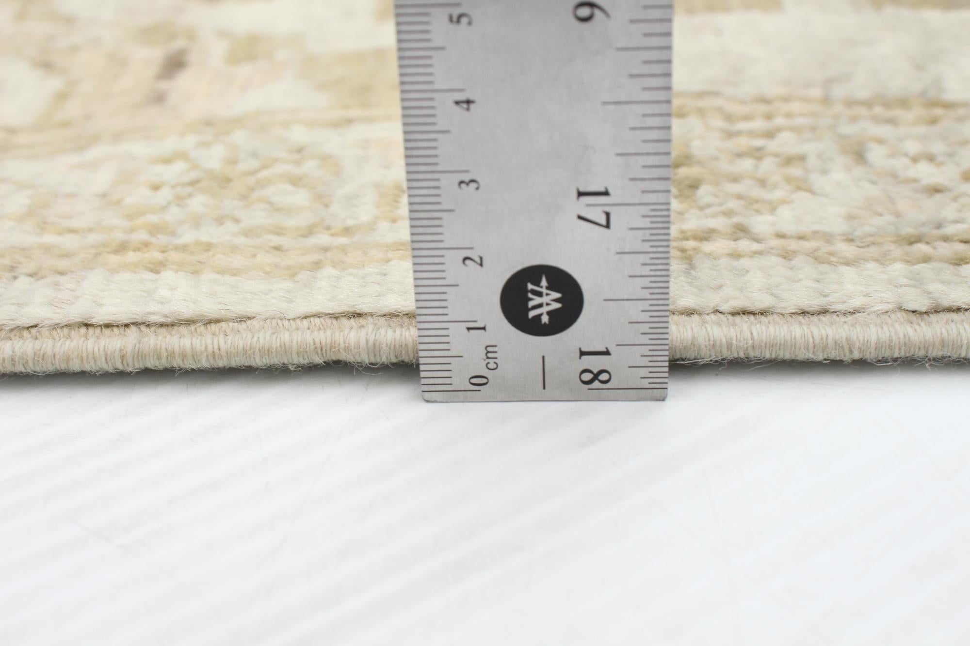 XXIe siècle et contemporain Tapis persan Oushak transitionnel, crème, taupe et brun clair  8' x 10' en vente