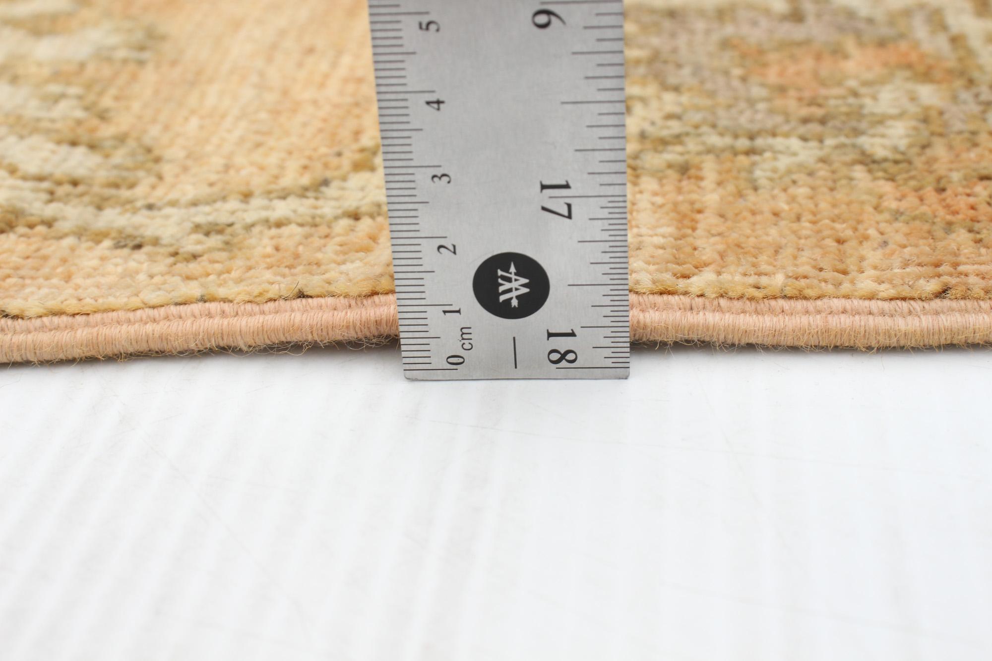 XXIe siècle et contemporain Laine, Tapis persan Oushak noué à la main, jaune, taupe, crème, 4' x 6' en vente