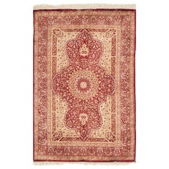 Tappeto persiano di seta Qum 26894