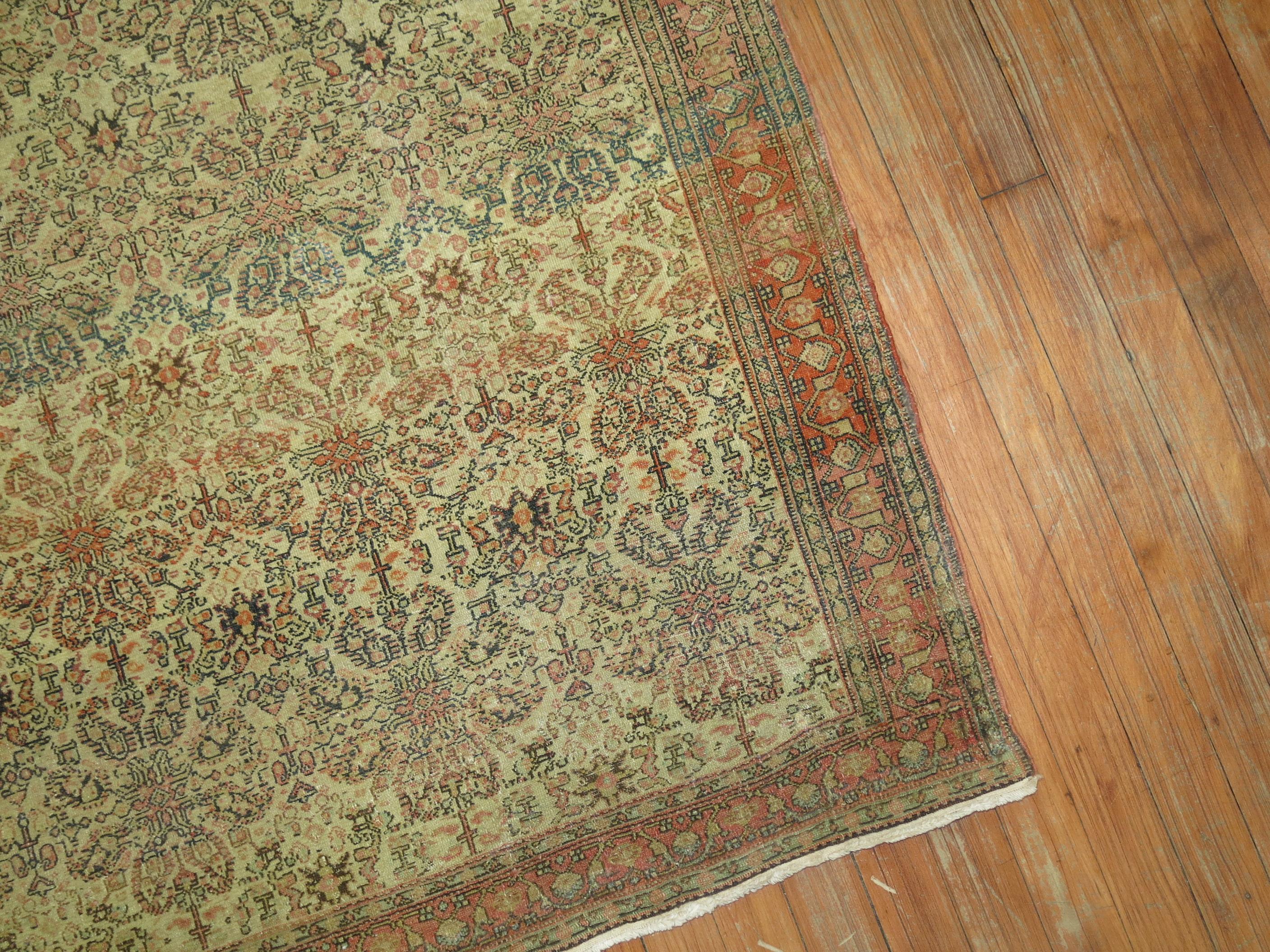 Late 19th Century Fine Persian Senneh Rug For Sale 2