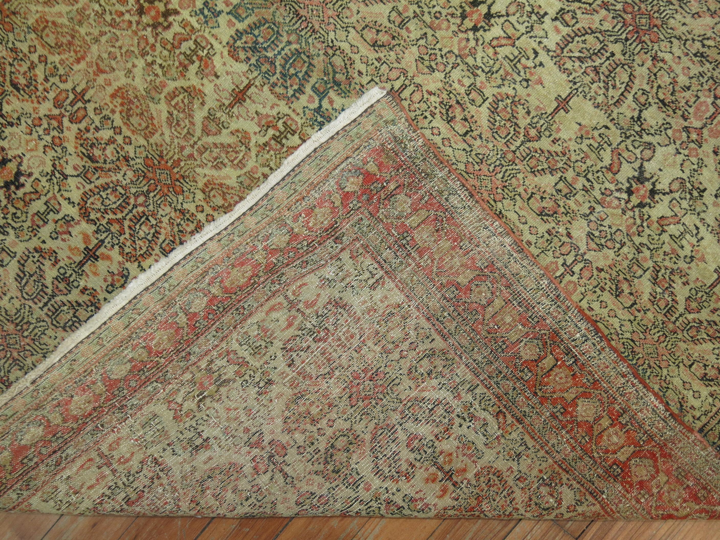 Late 19th Century Fine Persian Senneh Rug For Sale 3