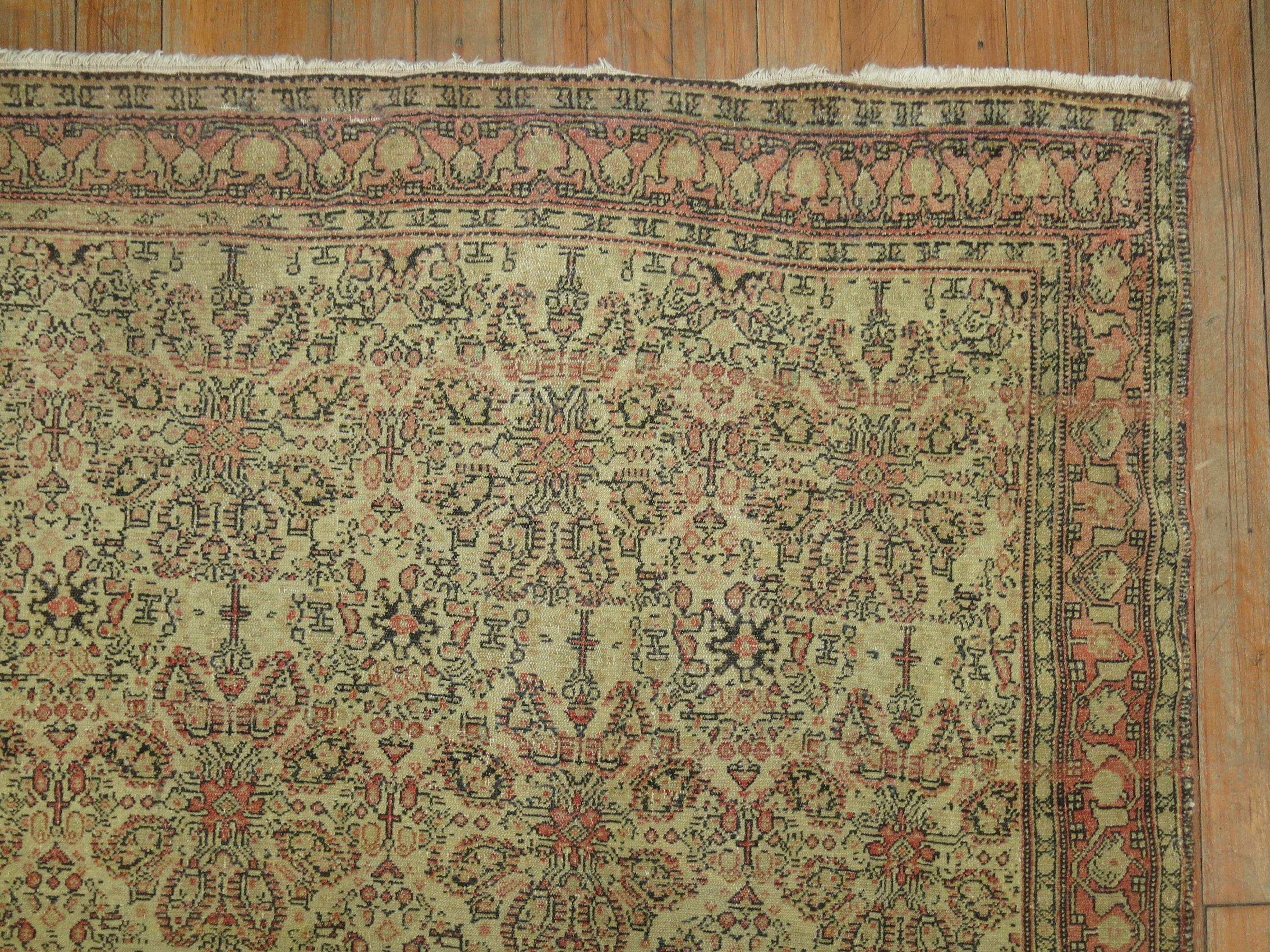 Feiner persischer Senneh-Teppich aus dem späten 19. Jahrhundert (Tabriz) im Angebot