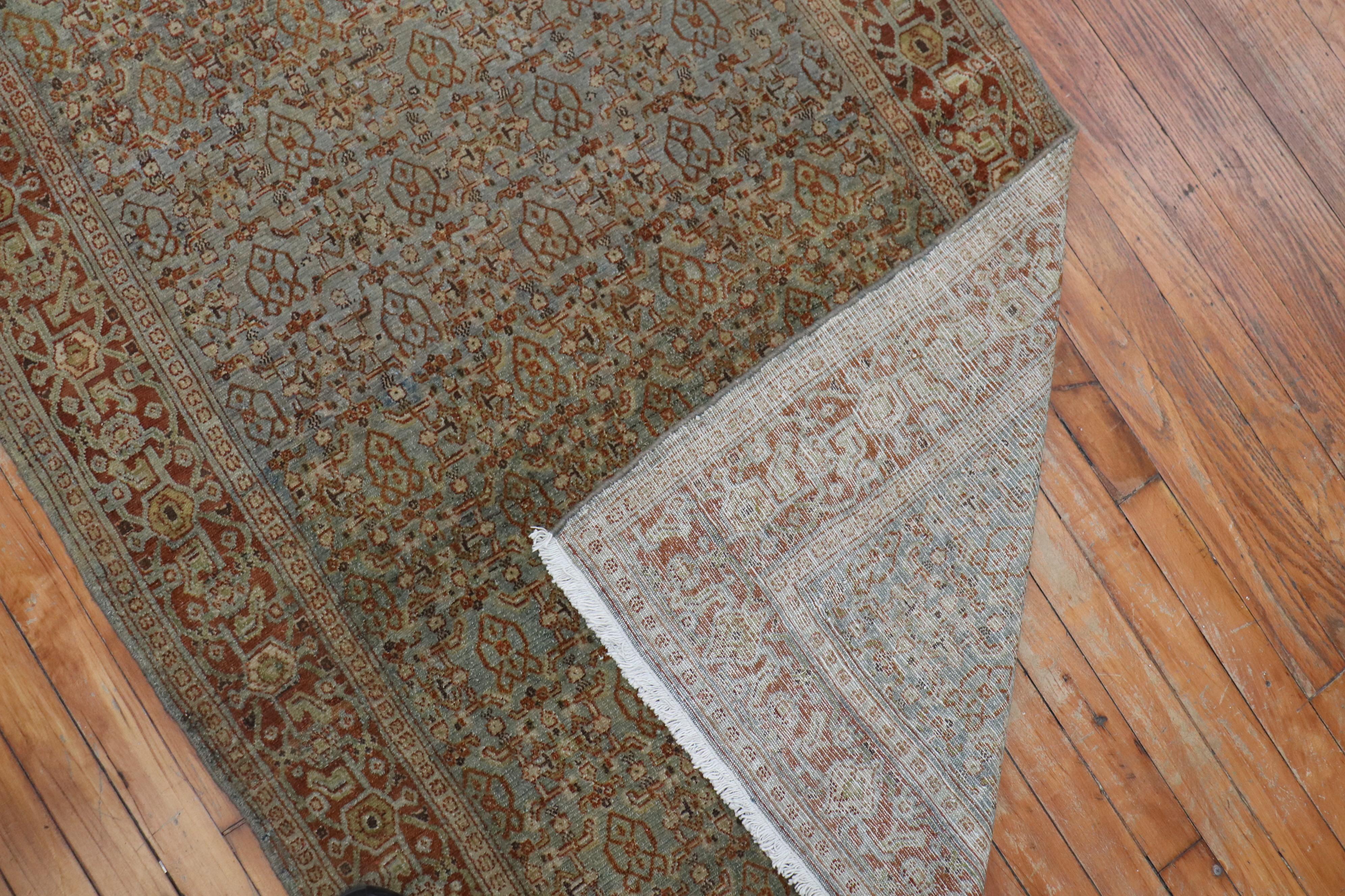 Fine Persian Senneh Wide Runner, Early 20th Century For Sale 4