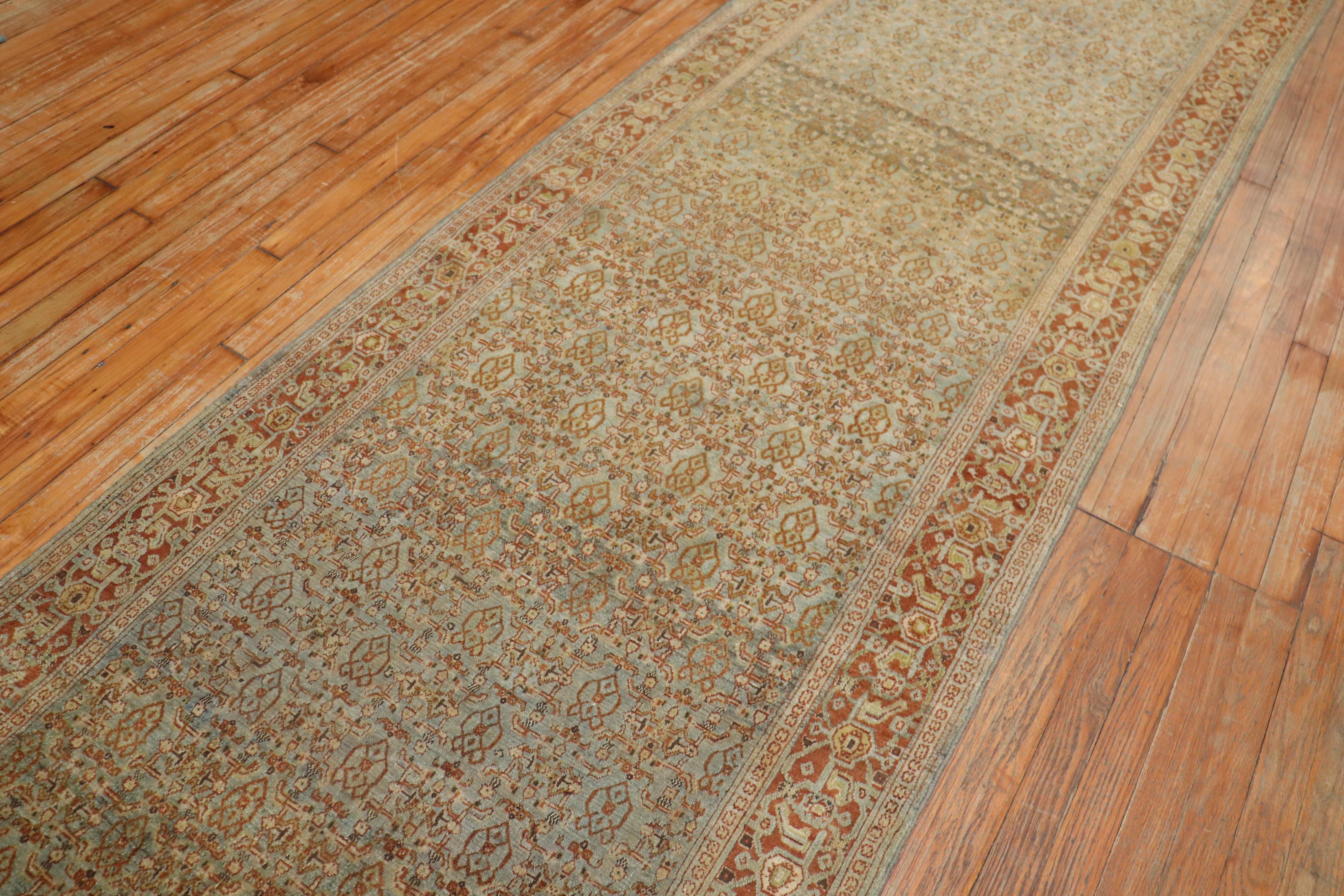 Fine Persian Senneh Wide Runner, Early 20th Century For Sale 5
