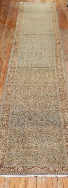 Zabihi Collection Fine Persian Senneh Wide Long Antique Runner