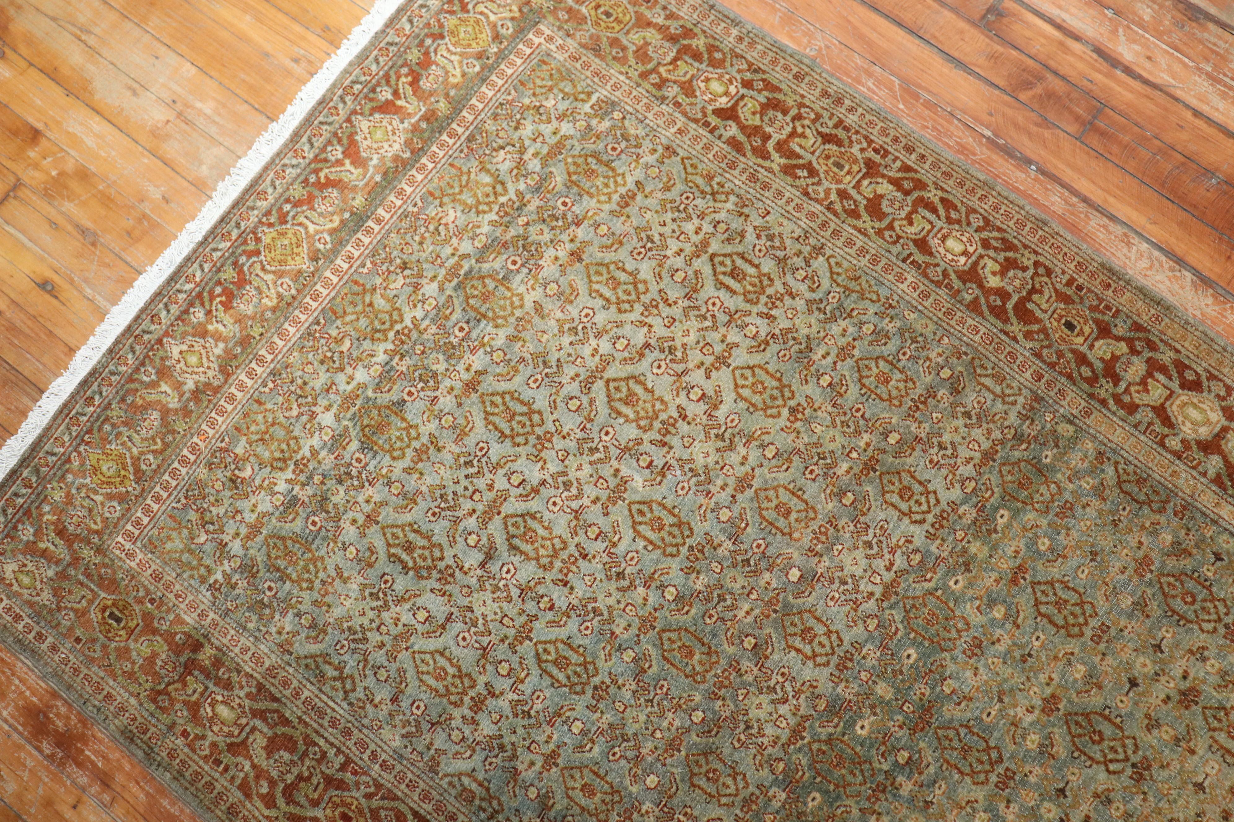 Fine Persian Senneh Wide Runner, Early 20th Century For Sale 2
