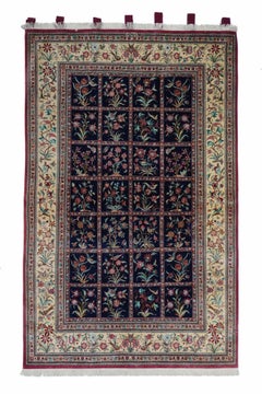 Extremely Fine Pure Silk Persian Qum Rug 4'5'' x 6'11''