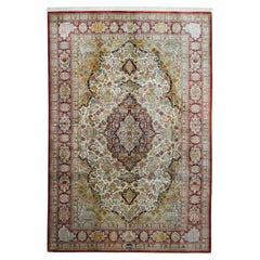 Fine Persian Silk Qum Rug 6'6'' x 9'10''