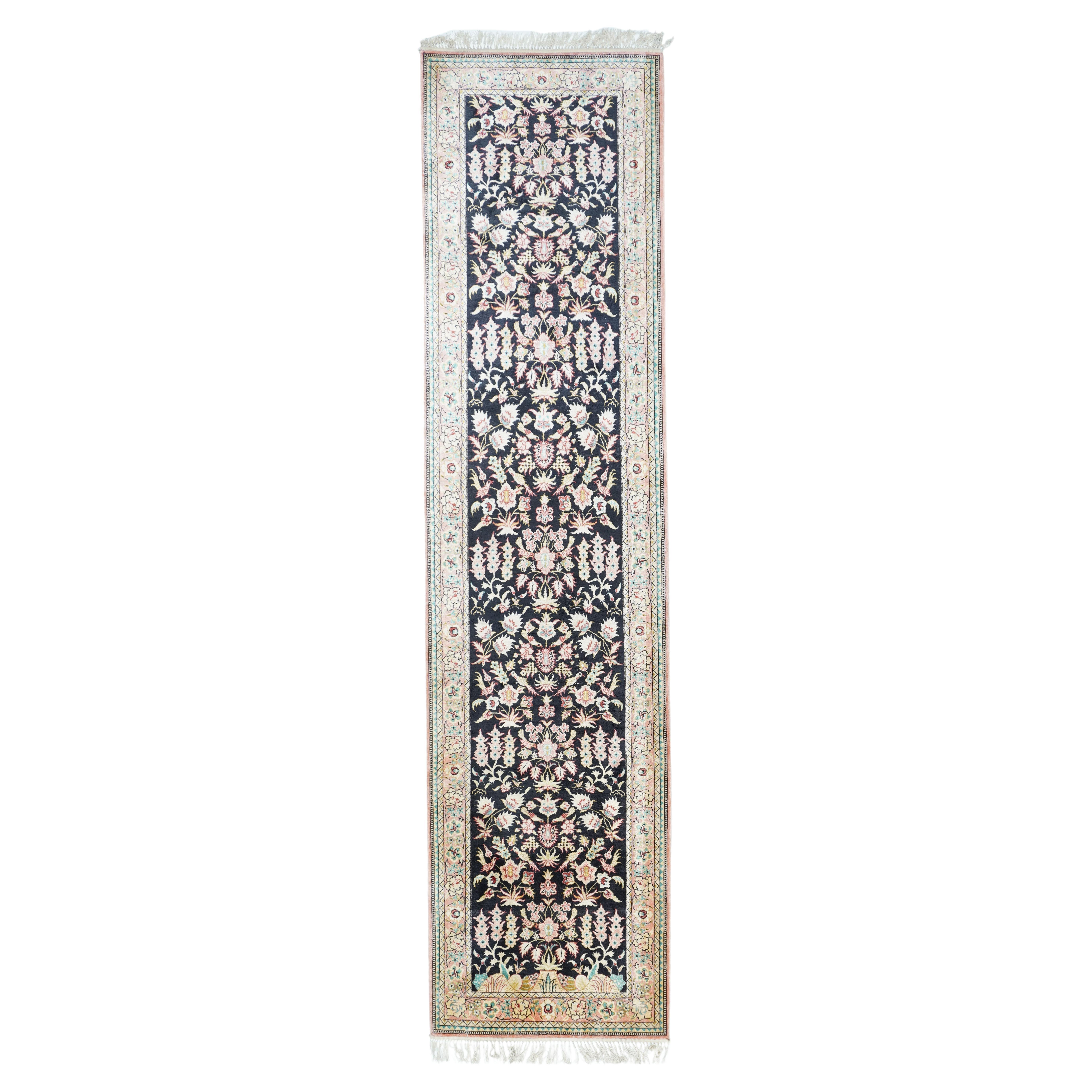 Tapis de couloir persan Qum de 2'6'' x 10'2''