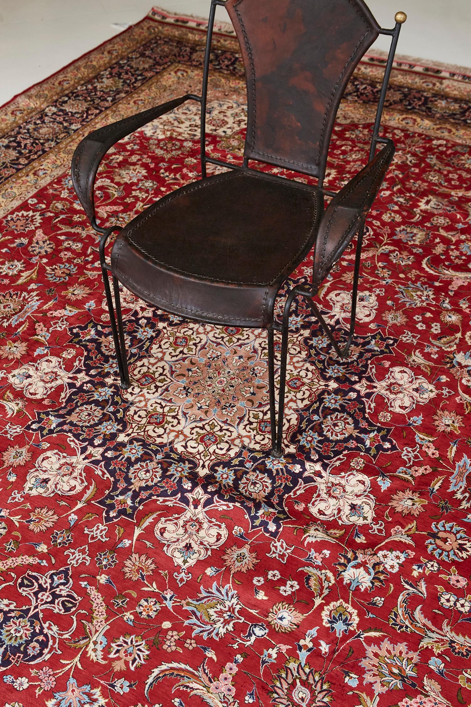 Fine Persian Silk Tabriz For Sale 6