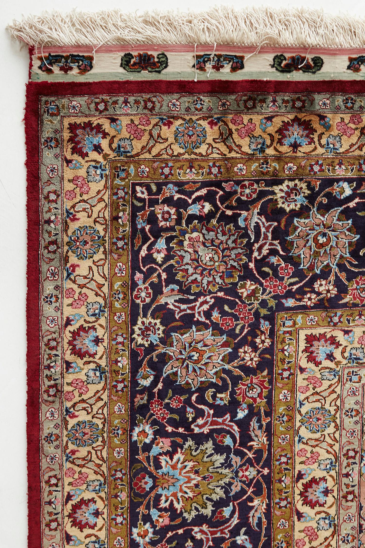 Fine Persian Silk Tabriz For Sale 7