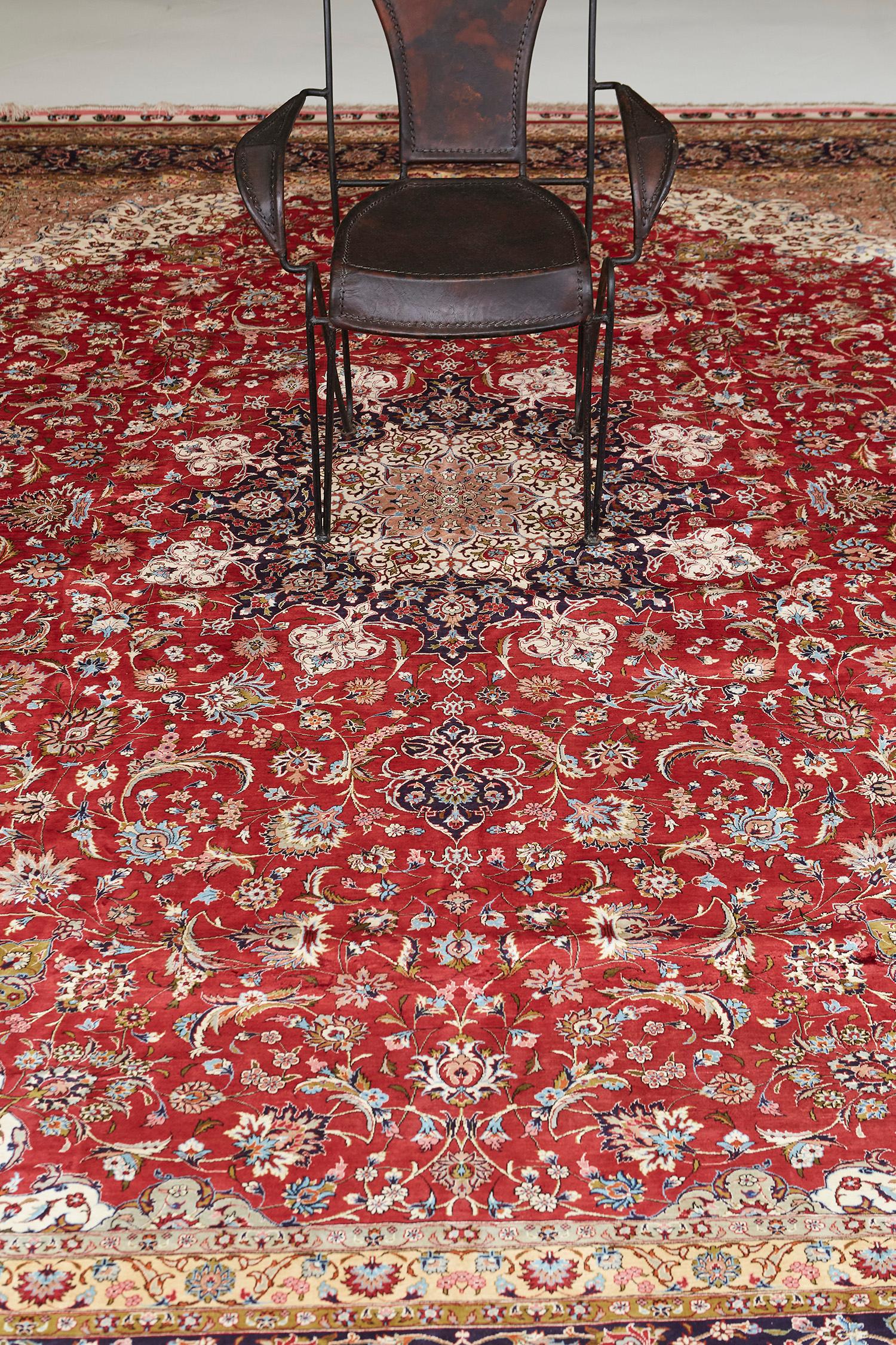 Fine Persian Silk Tabriz For Sale 1