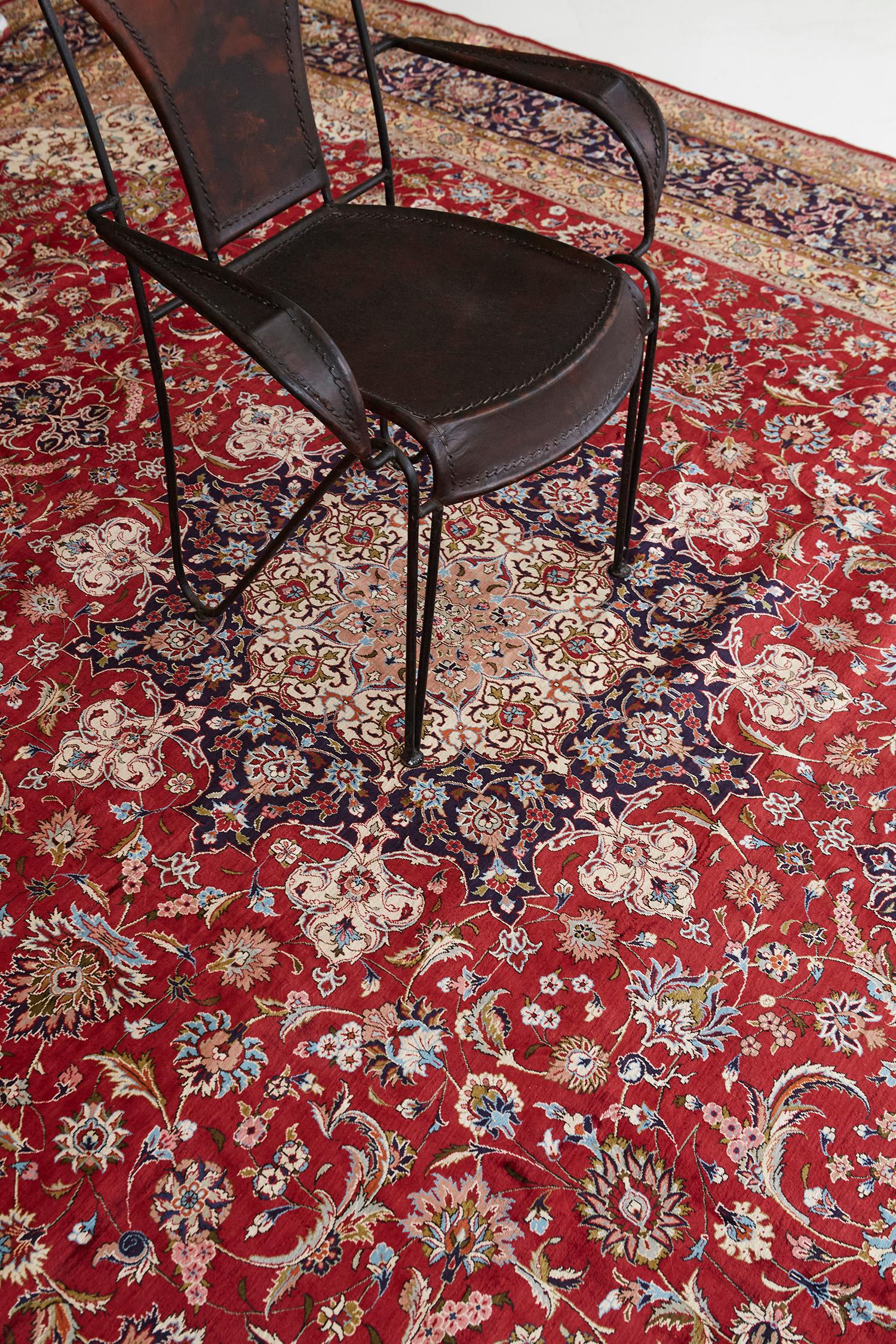 Fine Persian Silk Tabriz For Sale 3