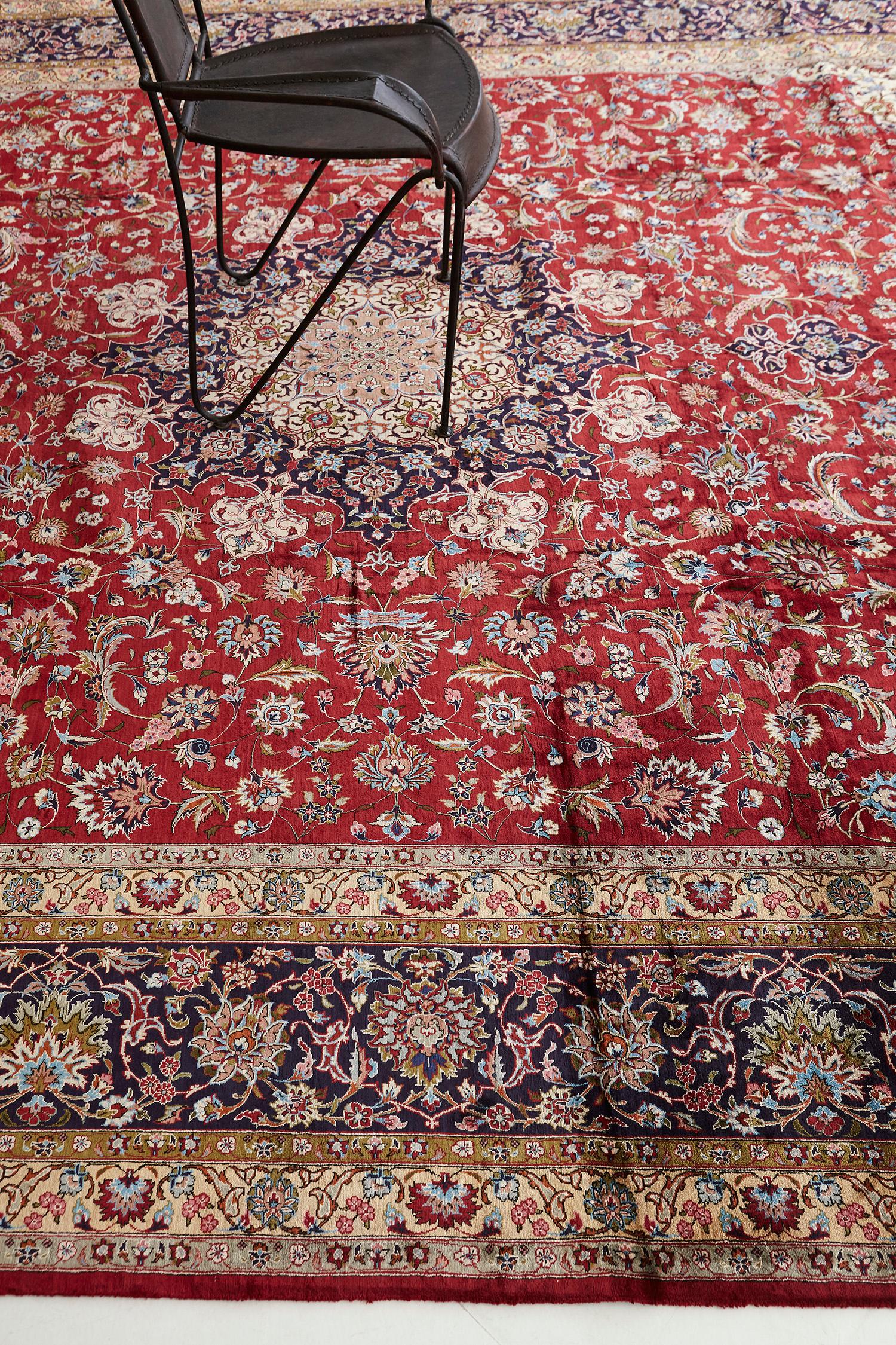 Fine Persian Silk Tabriz For Sale 4