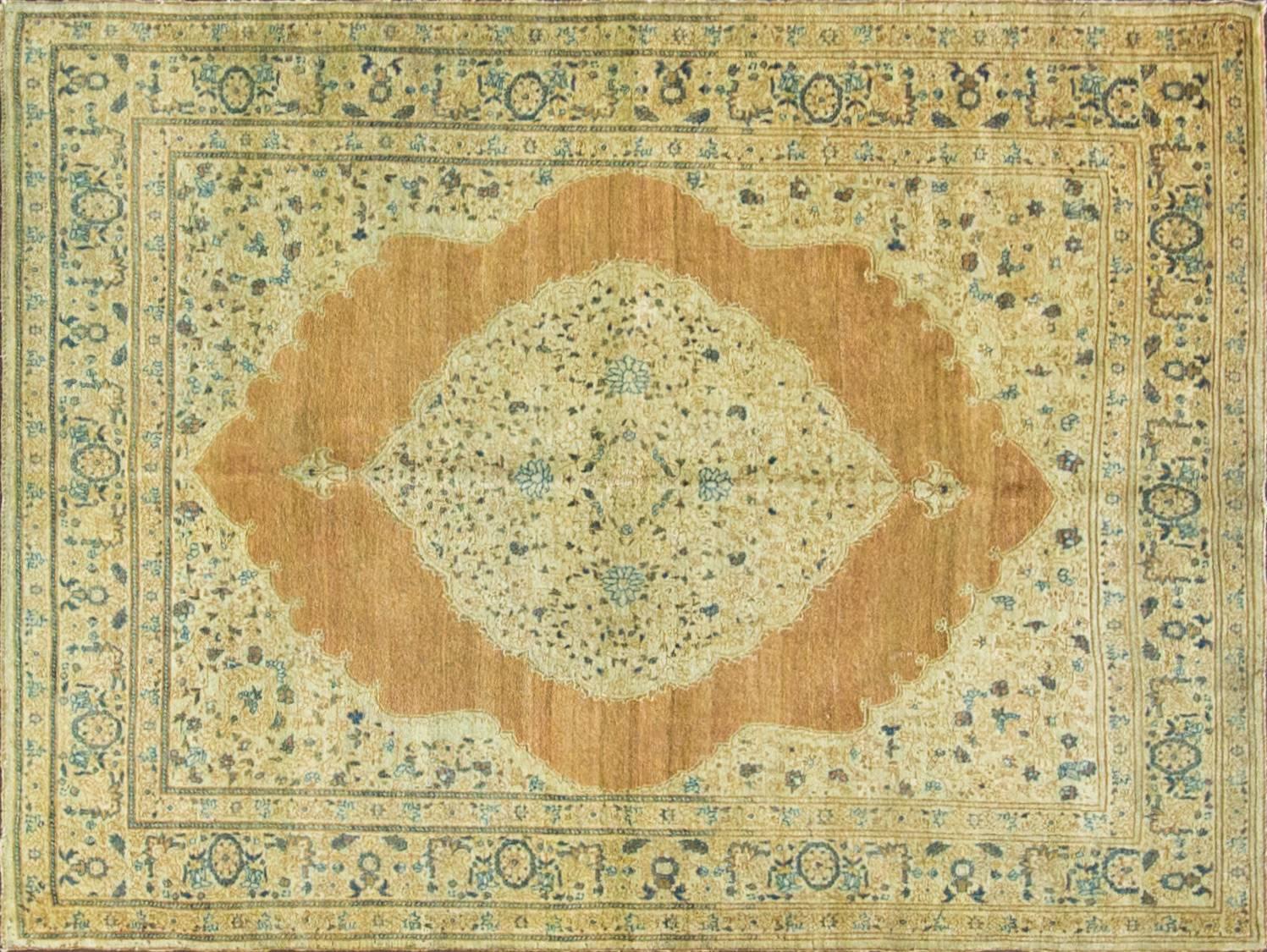 Ask for dealer shipping.
Tabriz carpets are distinguished by their excellent weave and by their remarkable adherence to the classical traditions of Persian rug design. The city of Tabriz was the earliest capital of the Safavid dynasty. One of the