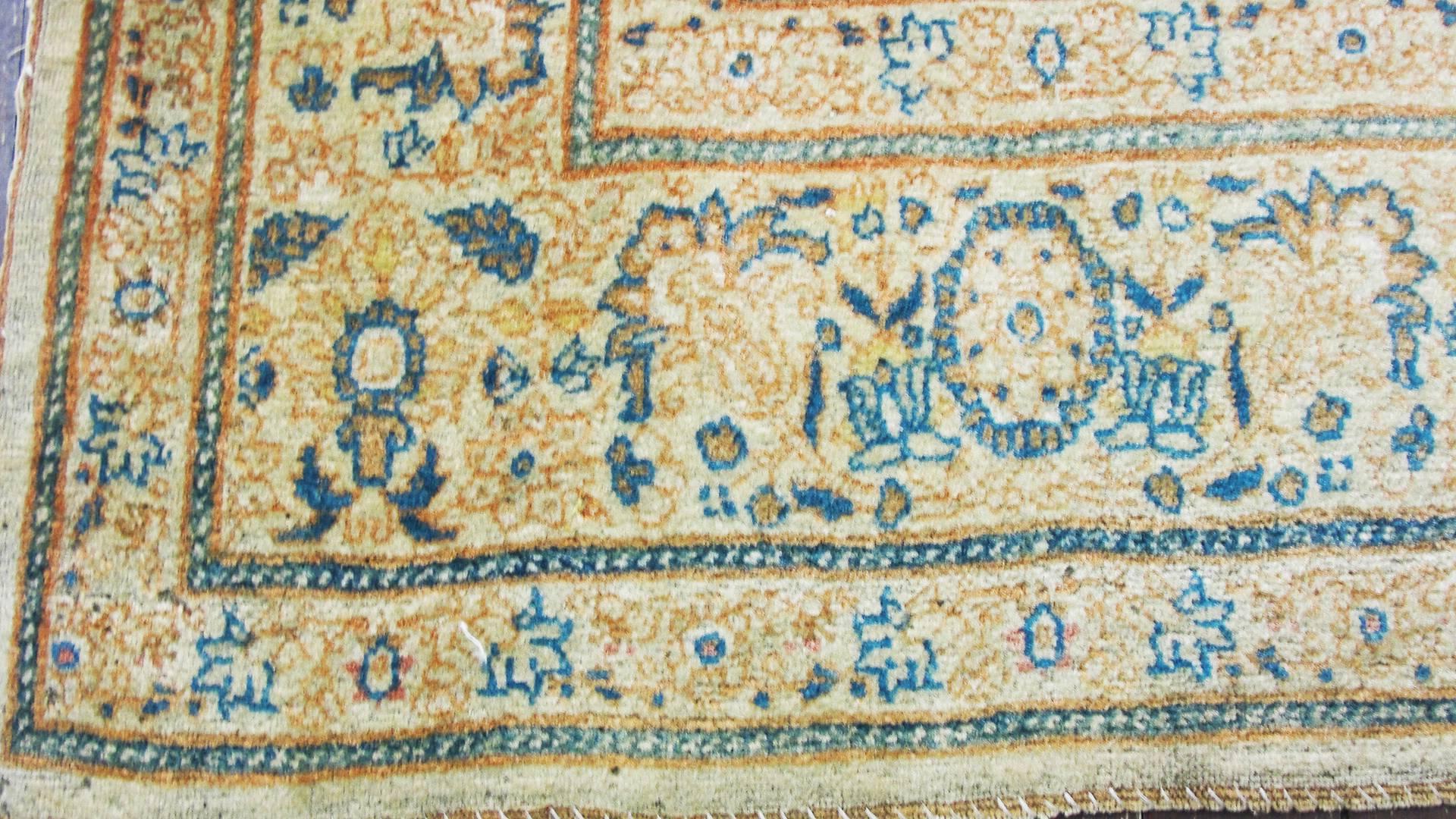 Tissé à la main Tapis persan ancien de Tabriz Hajji Jalili, raffiné en vente