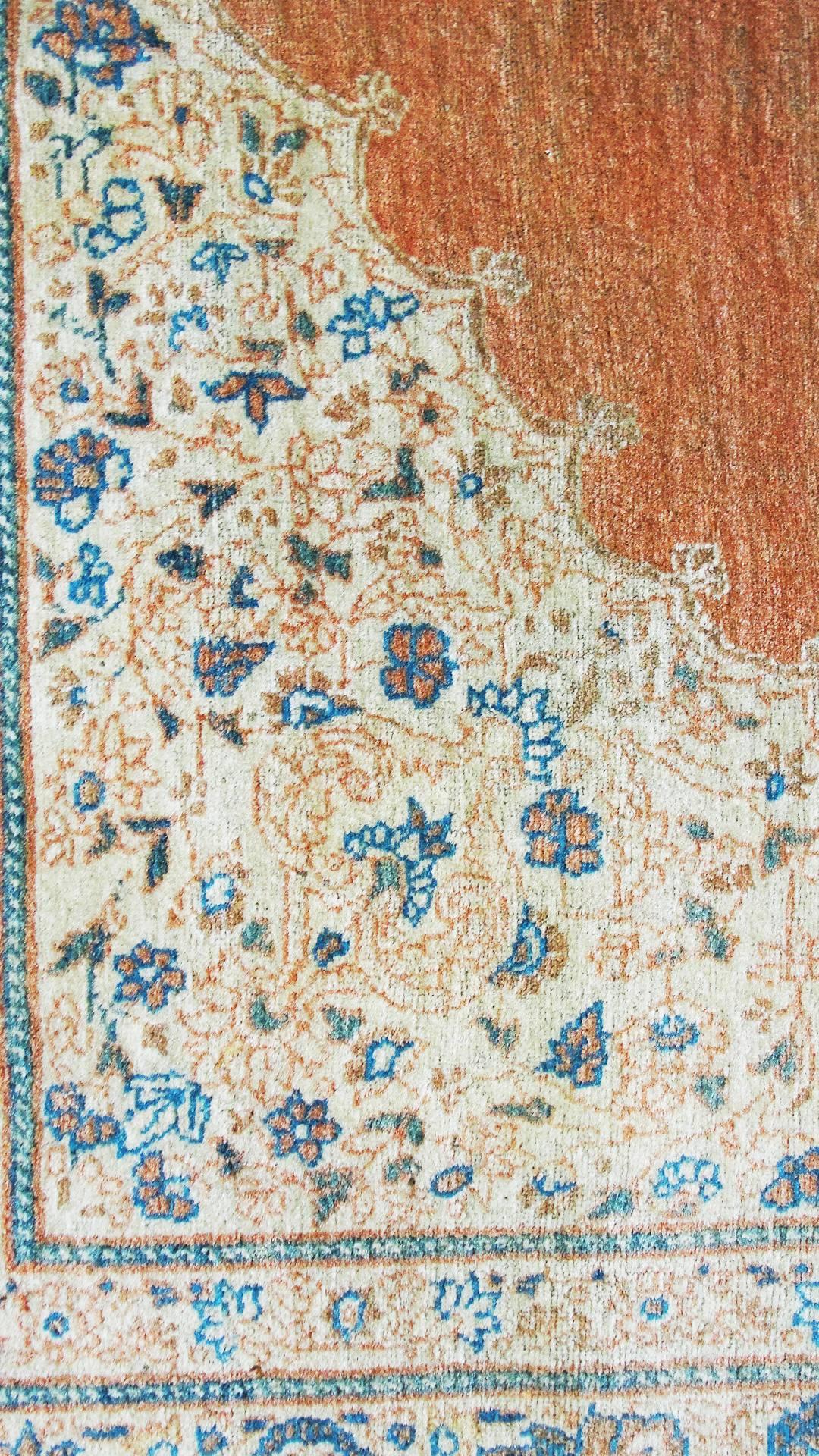 19th Century Antique Persian Tabriz Hajji Jalili Rug, Fine For Sale