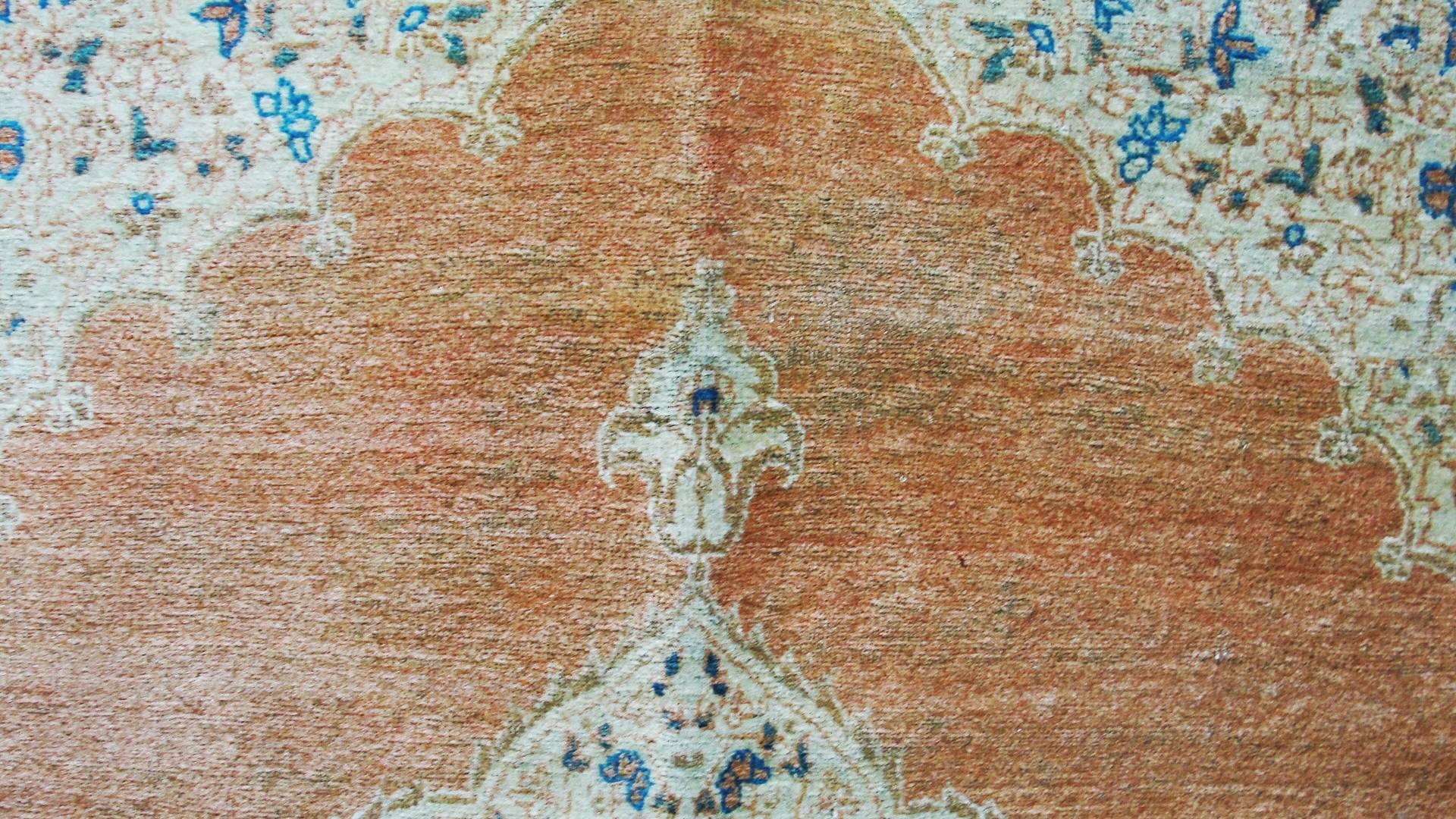 Wool Antique Persian Tabriz Hajji Jalili Rug, Fine For Sale