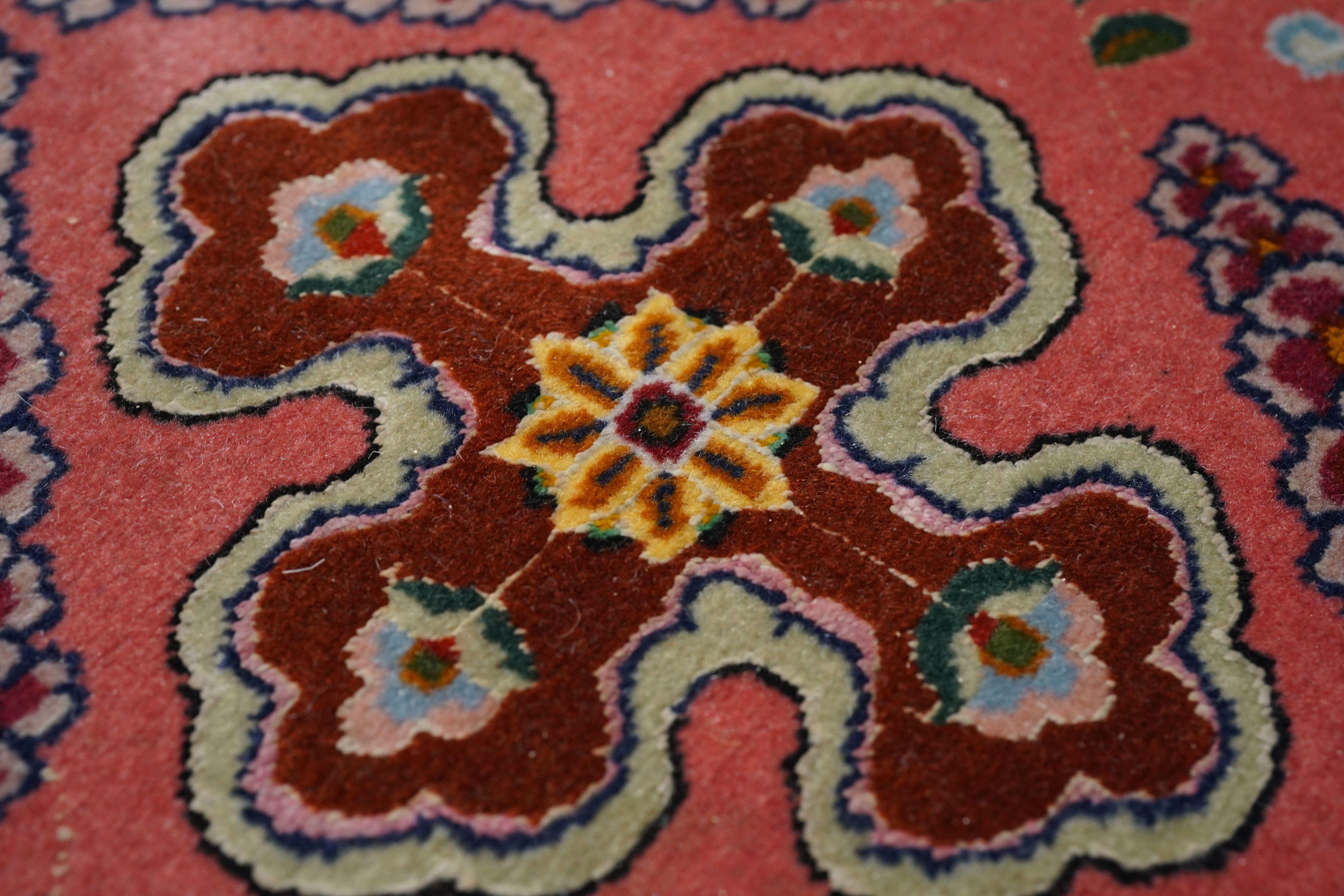 Runner in lana e seta persiano Tabriz d'epoca estremamente fine 2'7'' x 10'3'' in vendita 3