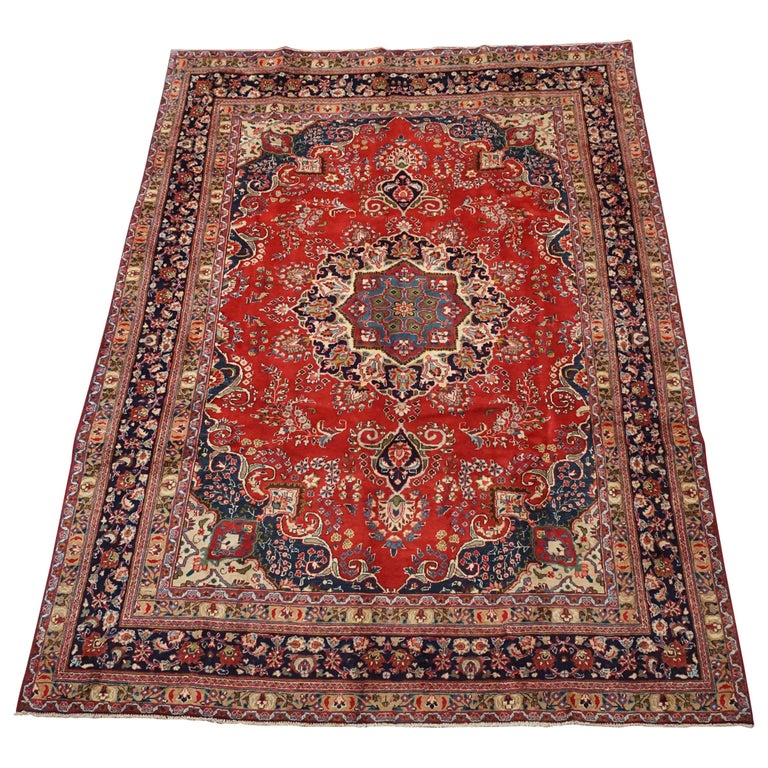 Fine Persian Tabriz Rug, circa 1960 For Sale at 1stdibs