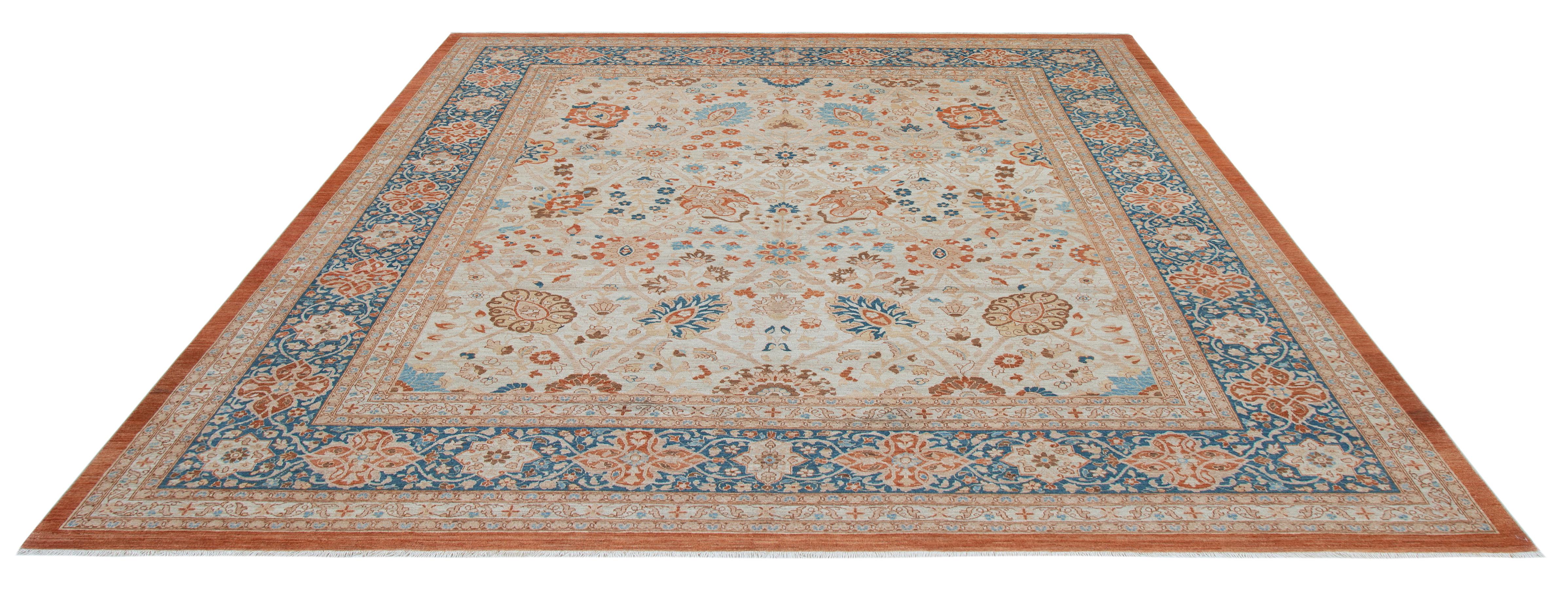 Contemporary Fine Persian Tabriz Rug For Sale