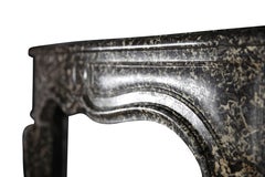 Fine Petite Small Grey Marble French Antique Fireplace Surround