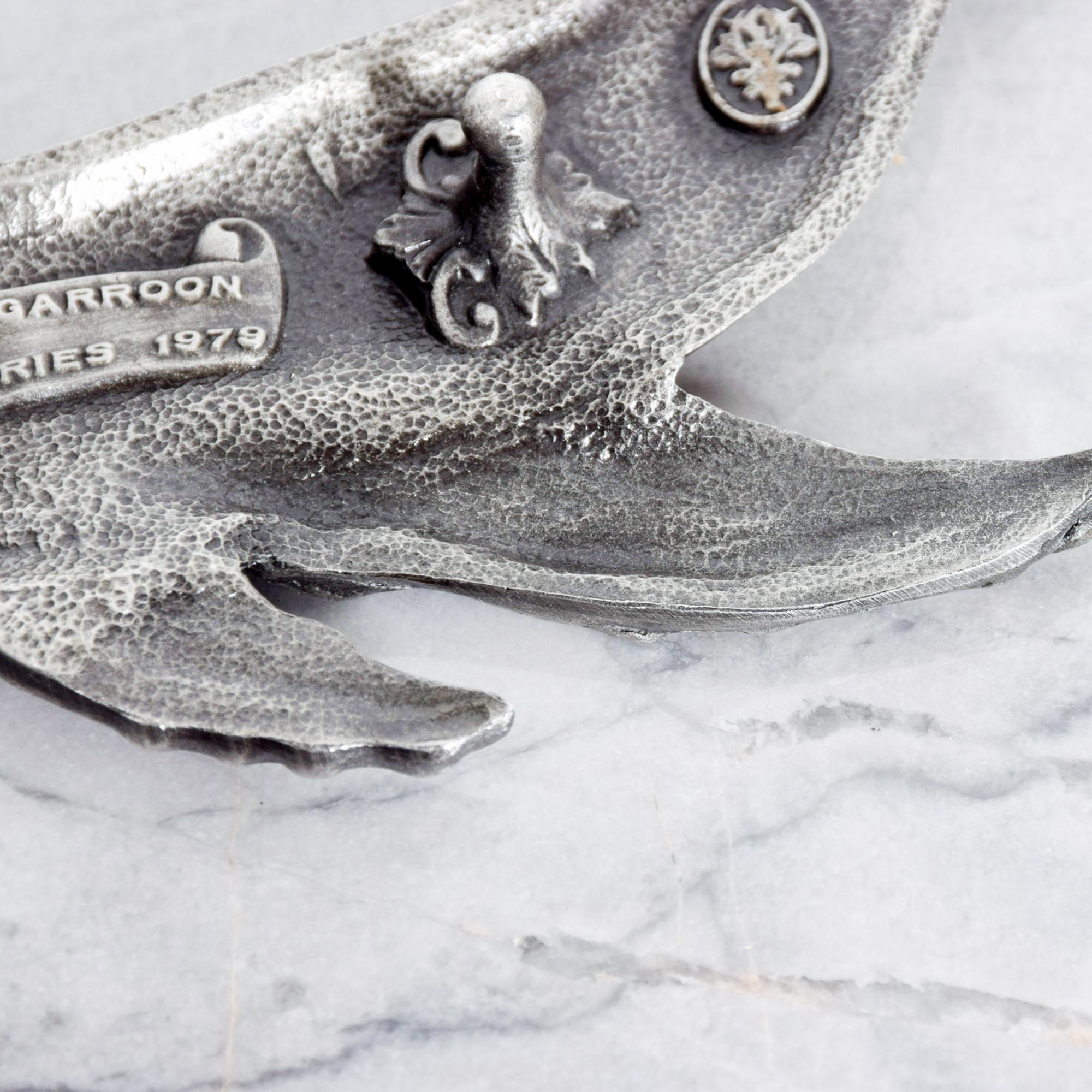 Fine Pewter Humpback Whale Belt Buckle by Vinegarroon 1979 Vintage Steampunk 3