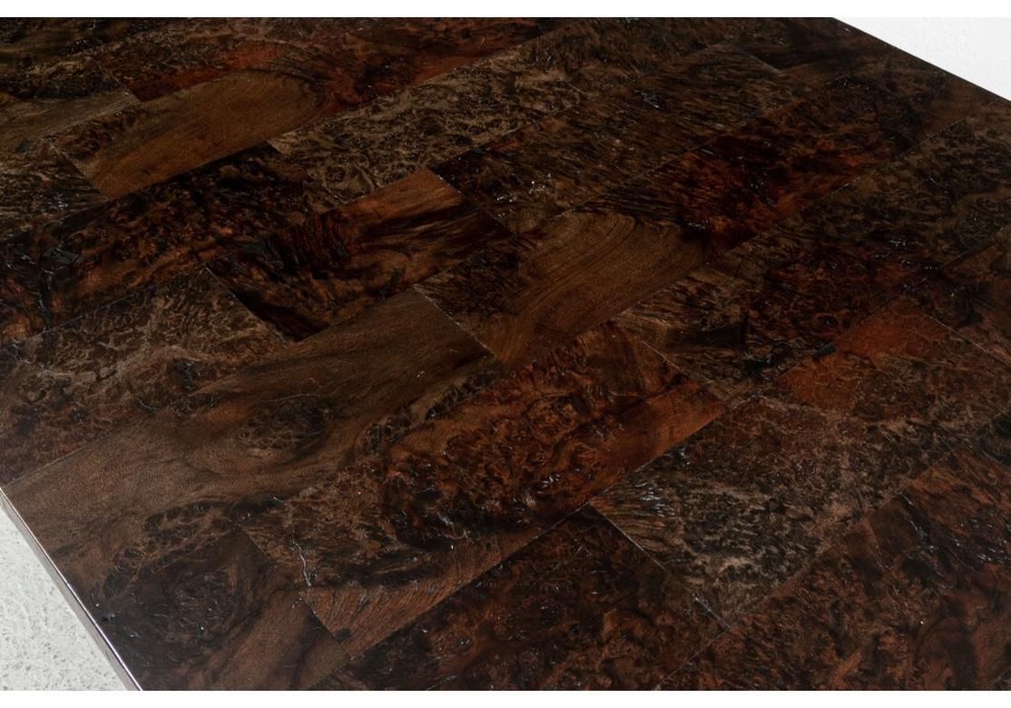 Fine Pieced Burl Top Dining/ Work Table For Sale 1