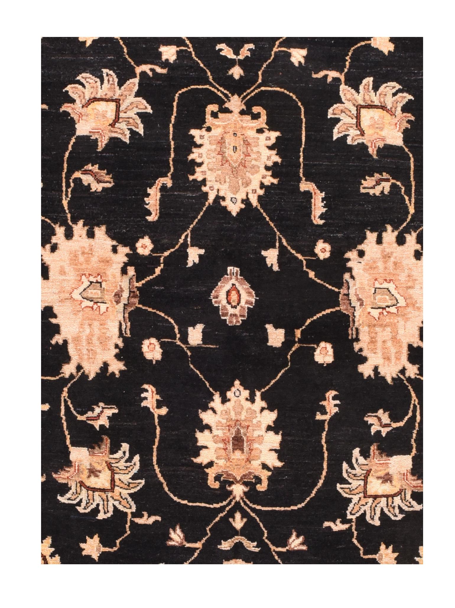 Fine Pishawar Pakistan rug, hand knotted
Design: Floral

Peshawar is the capital of the Pakistani province of Khyber Pakhtunkhwa. Situated in the broad Valley of Peshawar near the eastern end of the historic Khyber Pass, close to the border with
