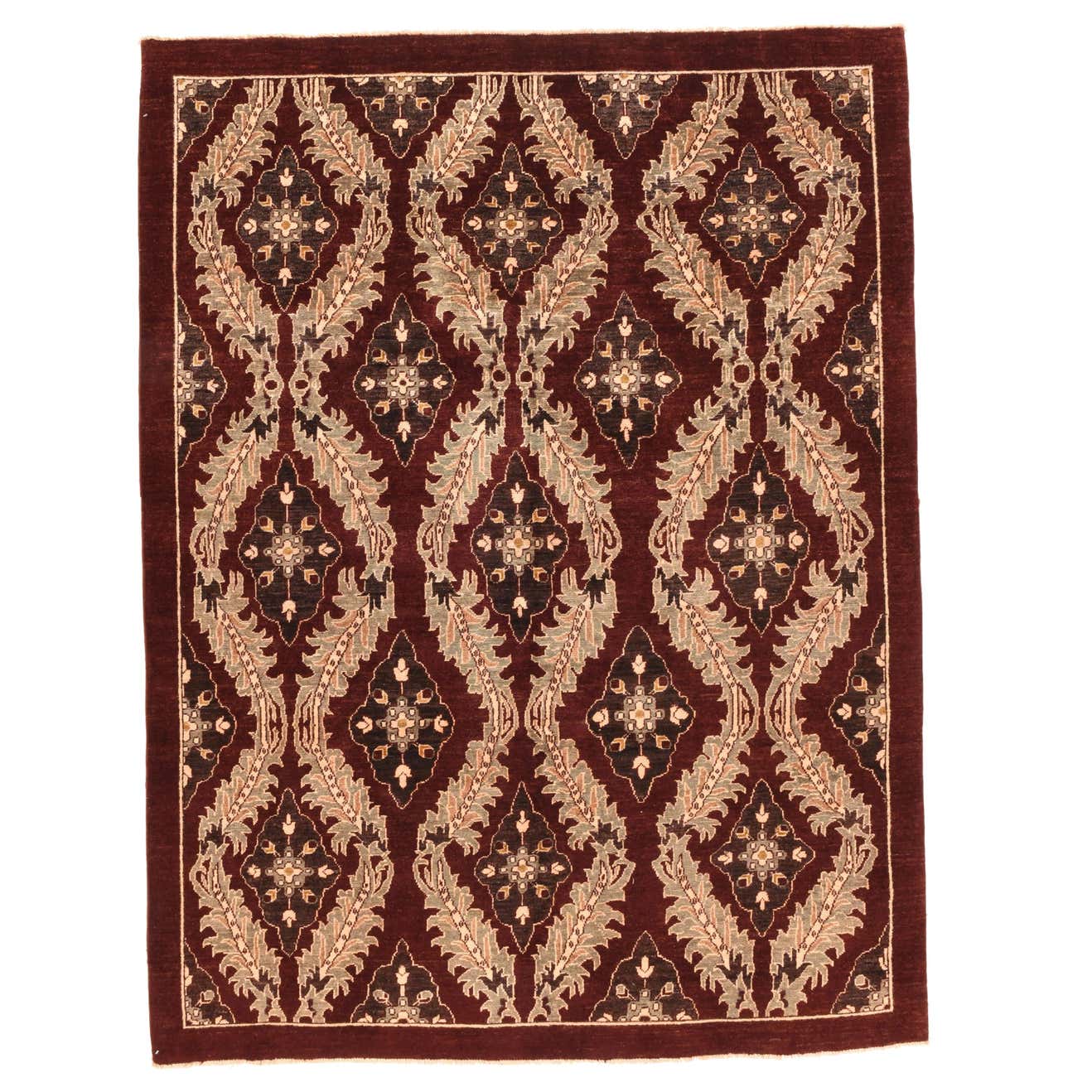 Fine Peshawar Pakistan Rug, Hand Knotted For Sale at 1stDibs