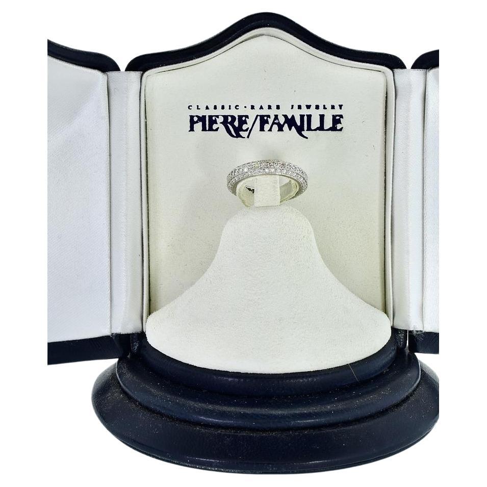 Fine Platinum & White Brilliant Cut Diamond Eternity Band, Pierre/Famille. For Sale