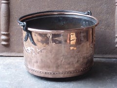 Fine Polished Copper Log Holder or Log Basket, 18th Century