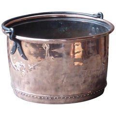 Fine Polished Copper Log Holder or Log Basket, 18th Century