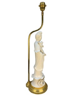 Lampe aus feinem Porzellan Blanc De Chine