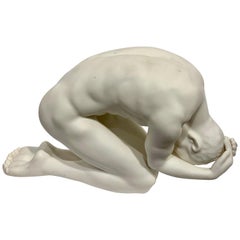 Fine Porcelain Male Nude Sculpture