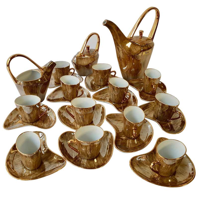 Classic Italian White and Gold Fine Porcelain Tea Set at 1stDibs | gold ...