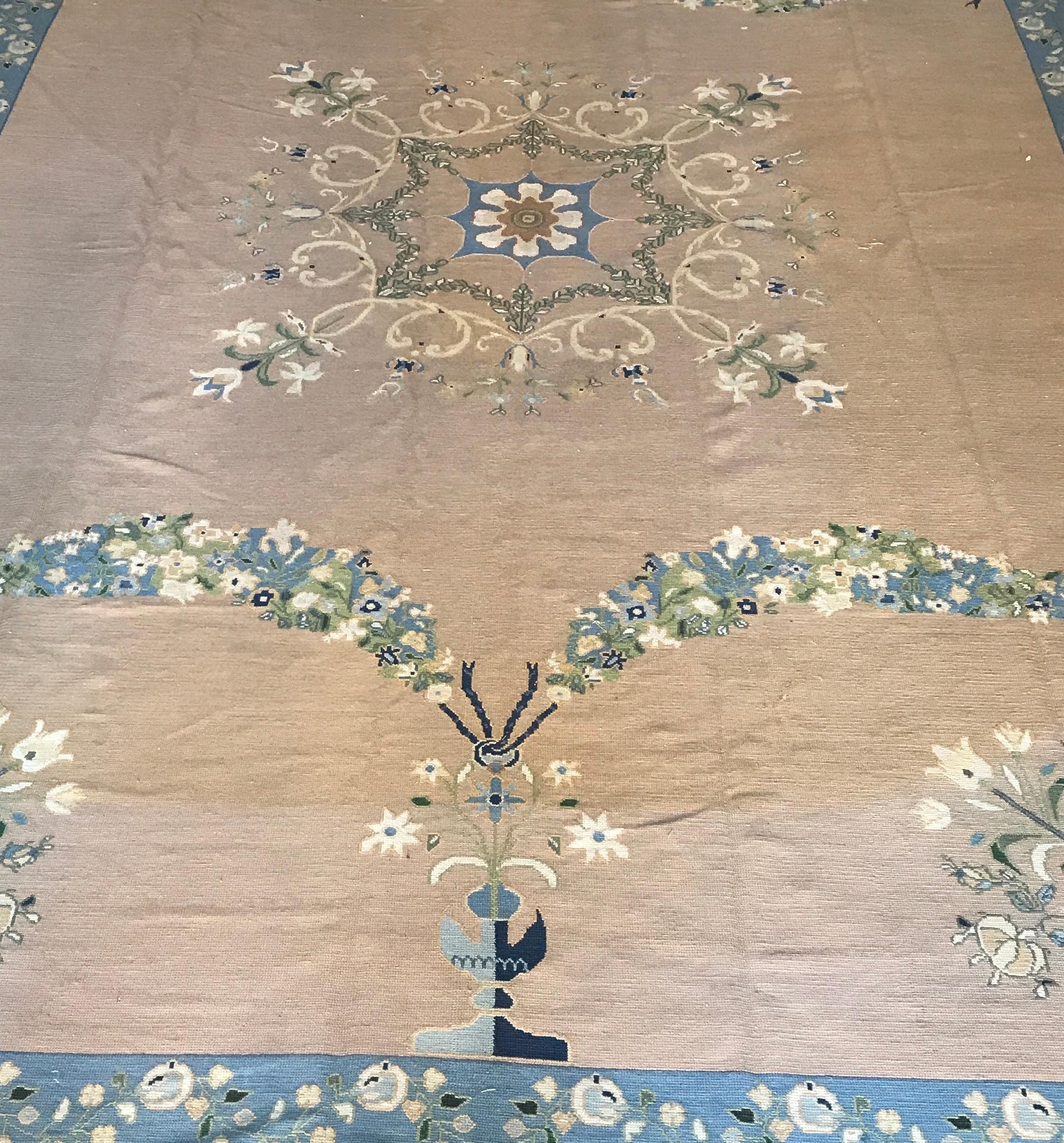 Tapis portugais de l'usine Arraiolos, années 1940 Bon état - En vente à Rome, IT