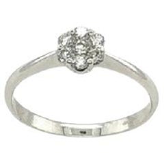 Fine Quality 0.22ctDiamond Cluster Ring by Visconti Orlandini in 18ct White Gold