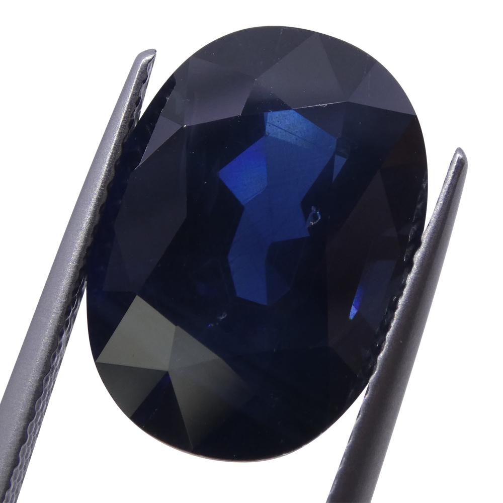 Women's or Men's Fine Quality 12.21ct IGI Certified Unheated Blue Sapphire & Diamond Ring in 18k  For Sale