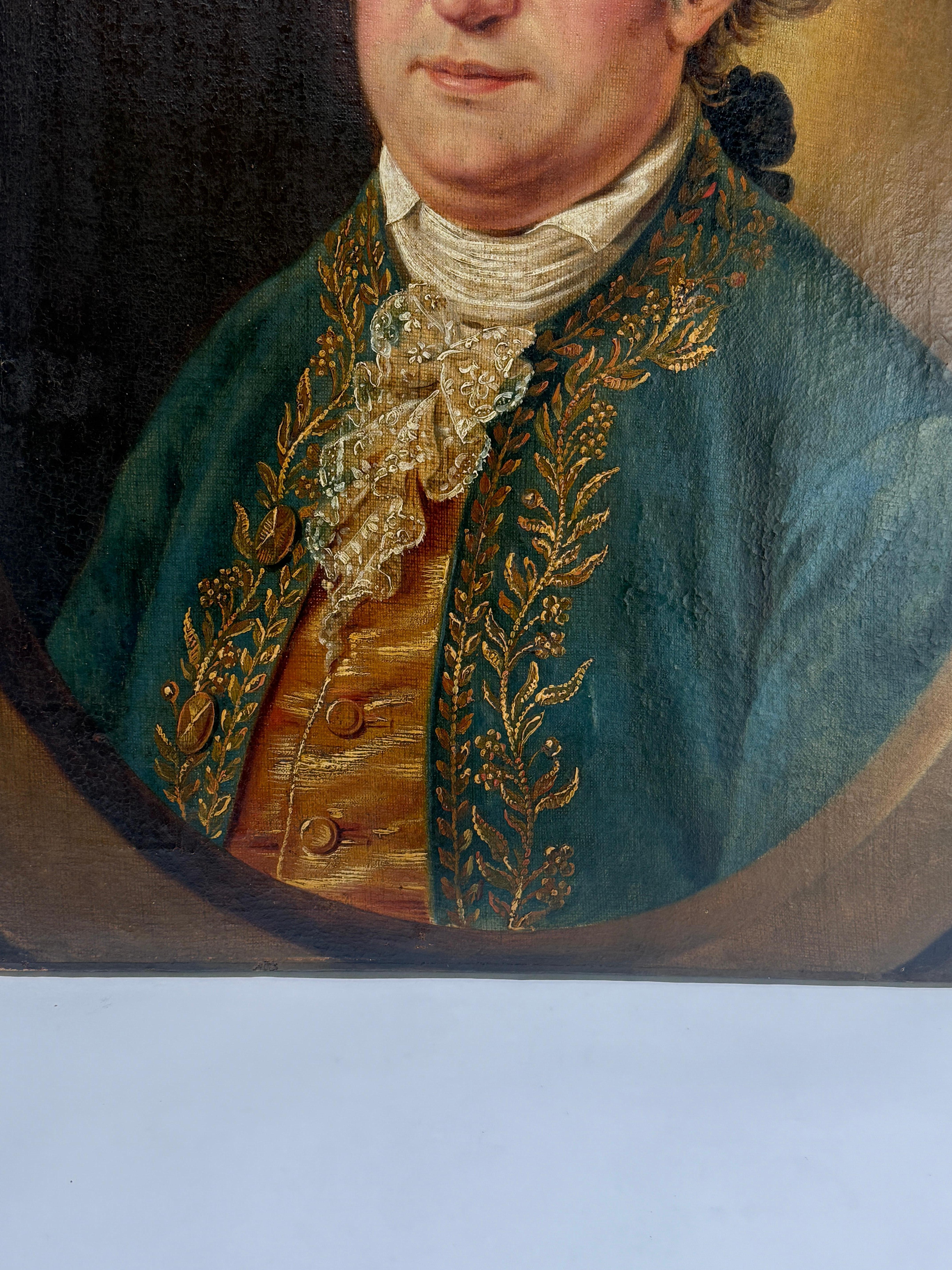 Feine Qualität 18. Jahrhundert Continental School Porträt eines Adligen (Louis XVI.) im Angebot