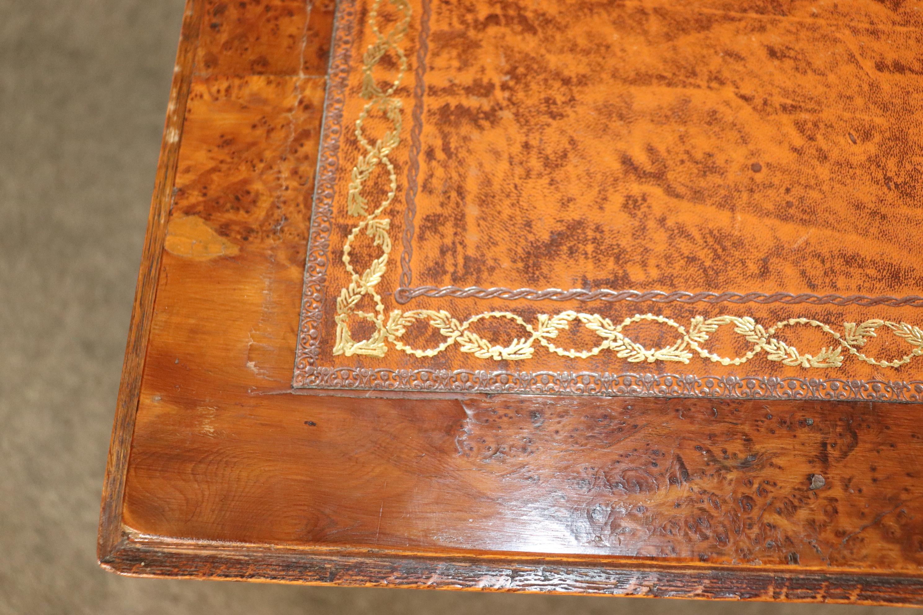 Fine Quality 18th Century English Burled Walnut Yewood Georgian Secretary Desk 6