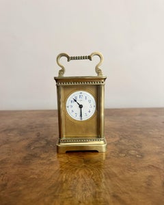 Fine quality 19th century brass carriage clock
