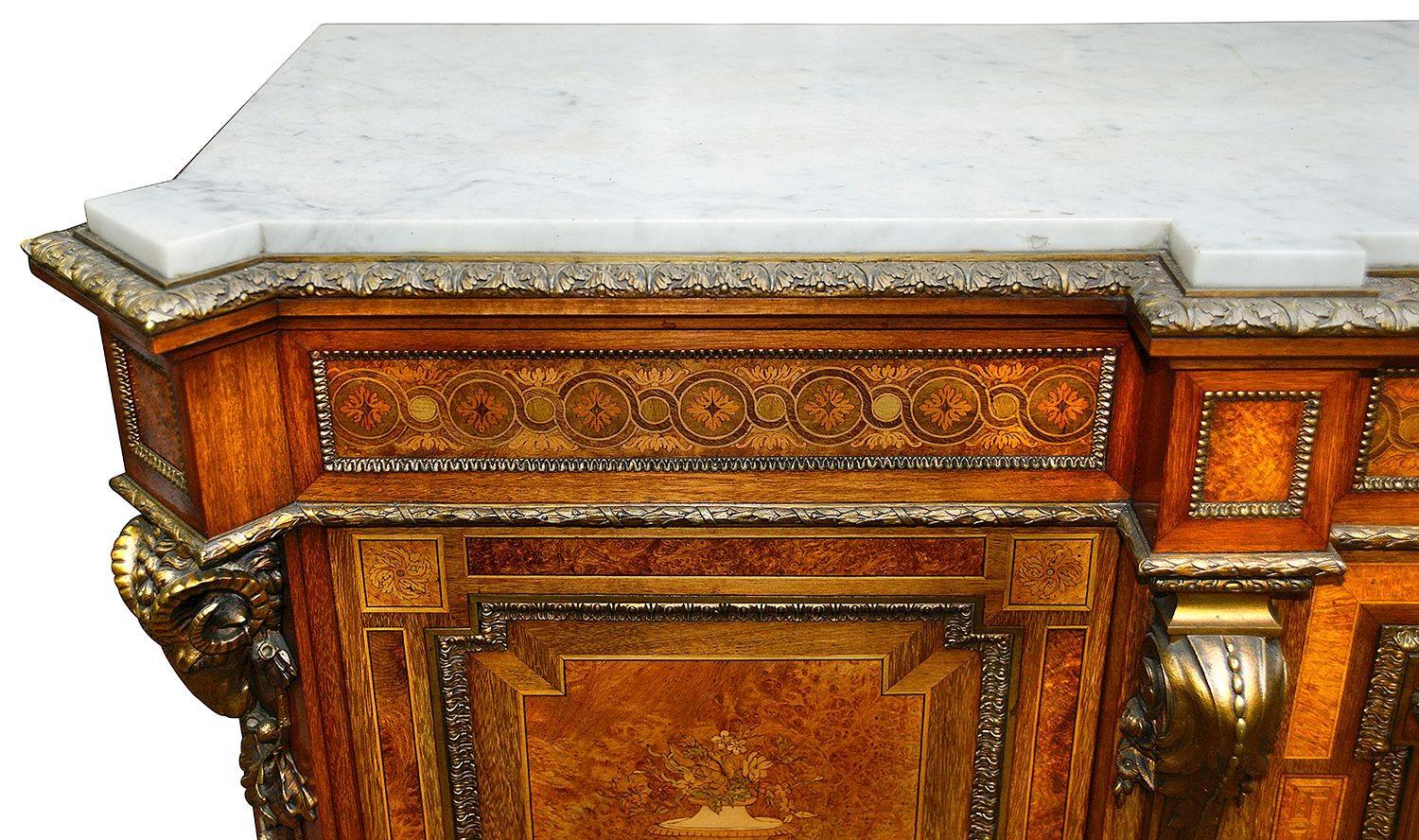 Inlay Fine Quality 19th Century Classical Inlaid Side Cabinet For Sale