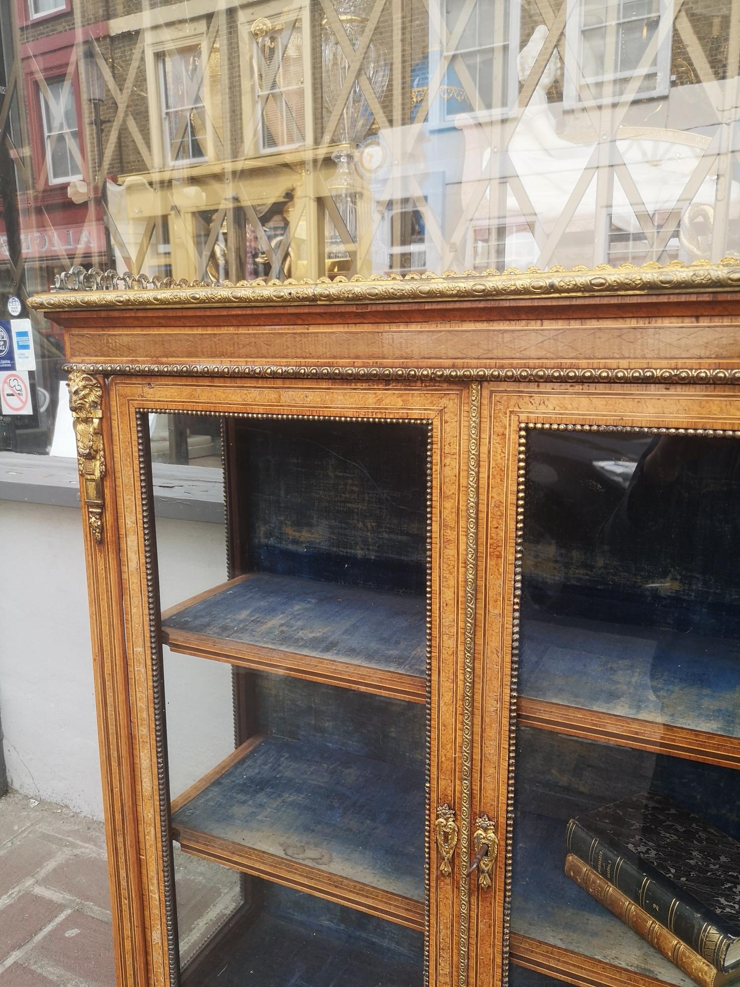 Fine Quality 19th Century English Walnut Bookcase For Sale 4