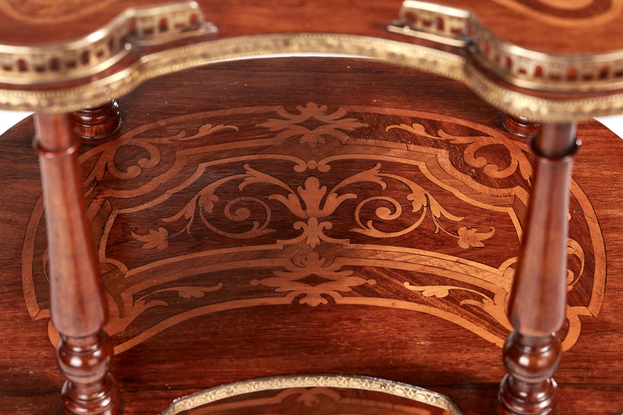 Fine Quality 19th Century French Antique Marquetry Étagère In Excellent Condition In Suffolk, GB