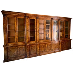 Fine Quality 19th Century Holland & Son's Walnut Bookcase Vitrines, Signed